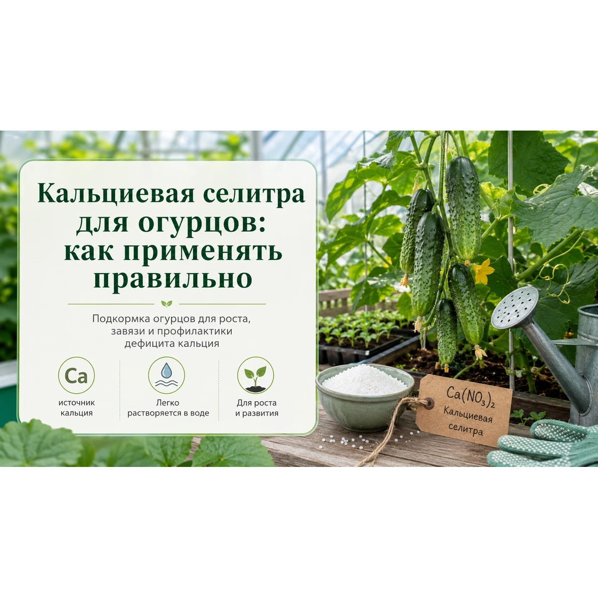 Кальциевая селитра для огурцов: как применять правильно