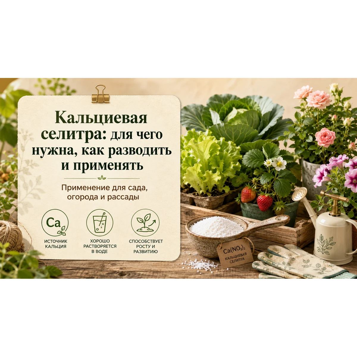 Кальциевая селитра: для чего нужна, как разводить и применять