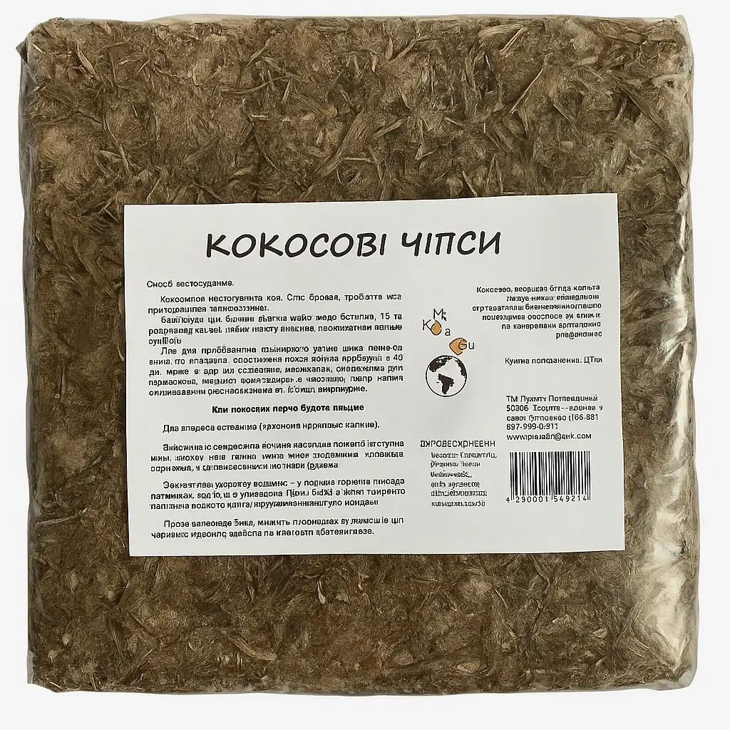 Кокосові чіпси блок 4,5 кг.