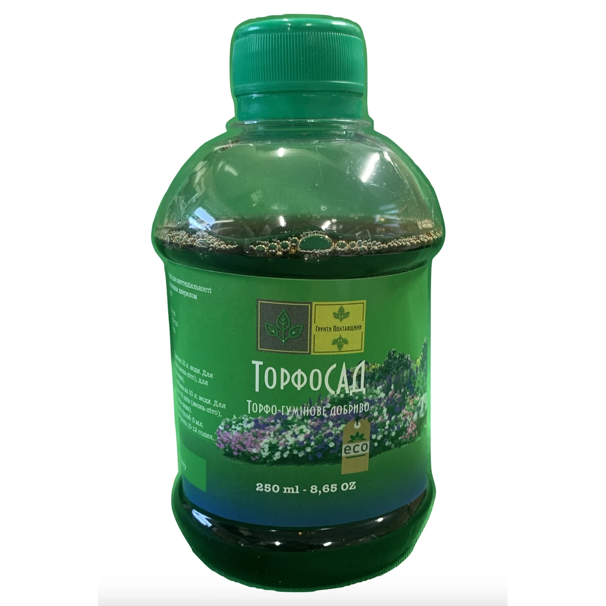 Інструкція, склад і спосіб застосування гумінового добрива ТорфоСад 250 мл — для розсади, квітів і ягід