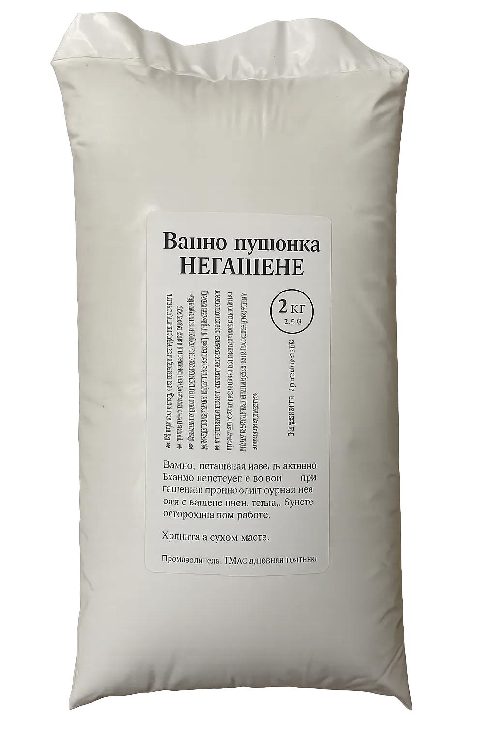 Вапно не гашене 2 кг.